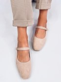 Baleriny w stylu Mary Jane GOLINS BEIGE