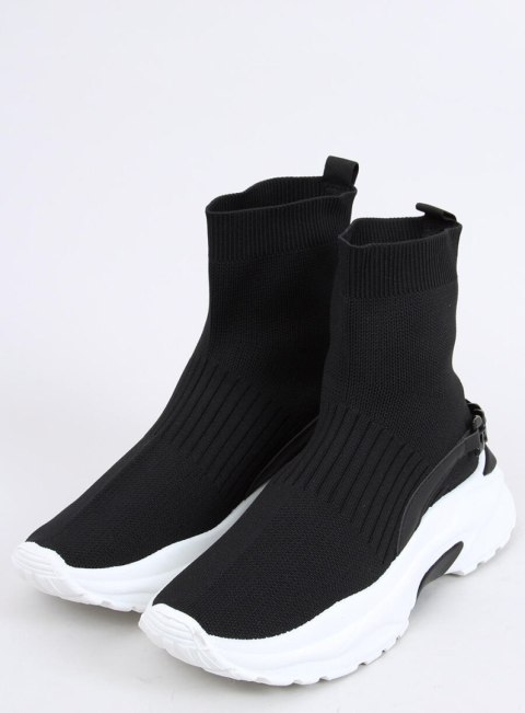 Skarpetkowe buty za kostkę GINA BLACK Skarpetkowe buty za kostkę GINA BLACK