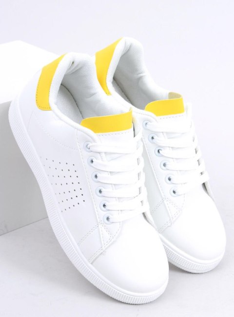 Trampki damskie biało-żółte LV101P YELLOW Trampki damskie biało-żółte LV101P YELLOW