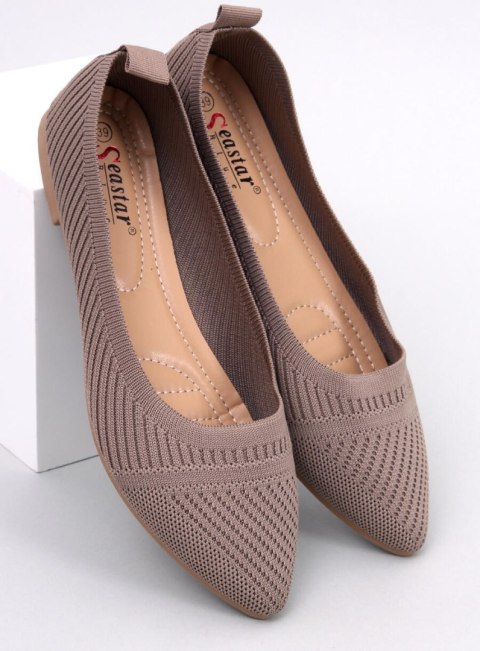Baleriny z tkanego materiału KAYLA KHAKI Baleriny z tkanego materiału KAYLA KHAKI