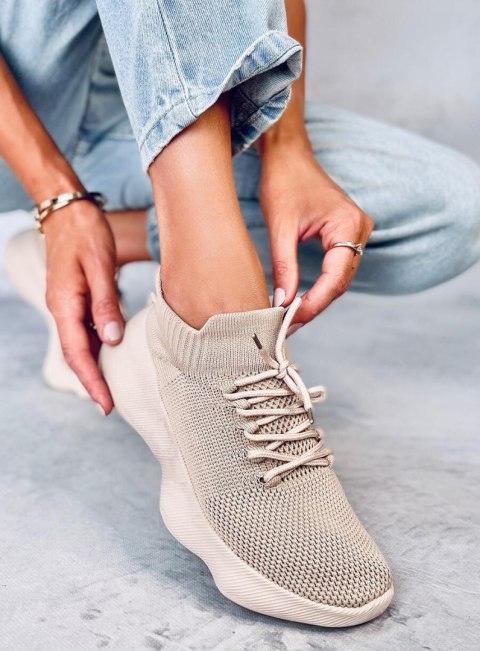 Skarpetkowe buty sportowe DESIRE KHAKI Skarpetkowe buty sportowe DESIRE KHAKI