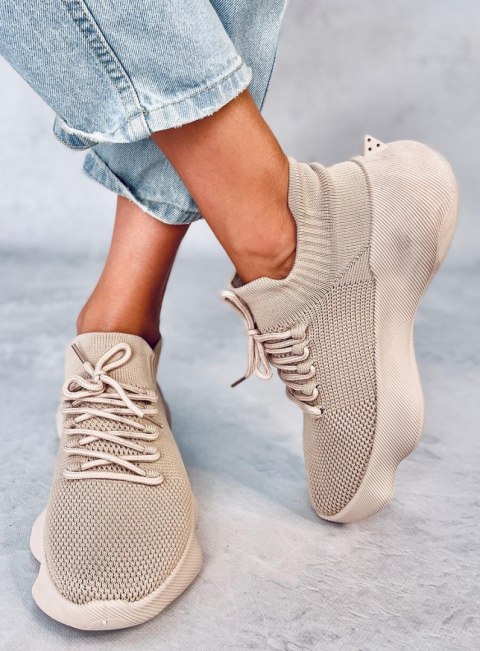 Skarpetkowe buty sportowe DESIRE KHAKI Skarpetkowe buty sportowe DESIRE KHAKI