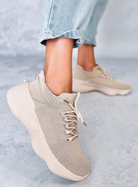Skarpetkowe buty sportowe DESIRE KHAKI Skarpetkowe buty sportowe DESIRE KHAKI