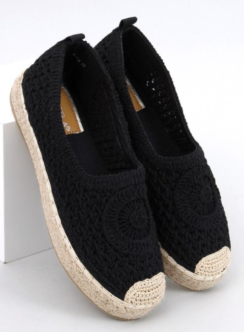 Ażurowe espadryle baleriny DAGONEI BLACK Ażurowe espadryle baleriny DAGONEI BLACK
