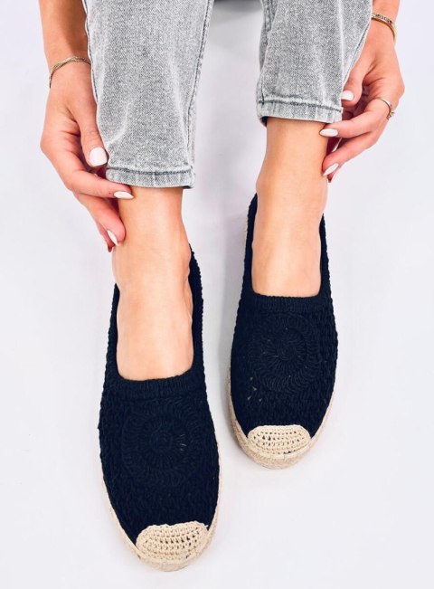 Ażurowe espadryle baleriny DAGONEI BLACK Ażurowe espadryle baleriny DAGONEI BLACK