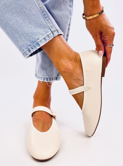 Baleriny z paseczkiem ROTARO BEIGE Baleriny z paseczkiem ROTARO BEIGE