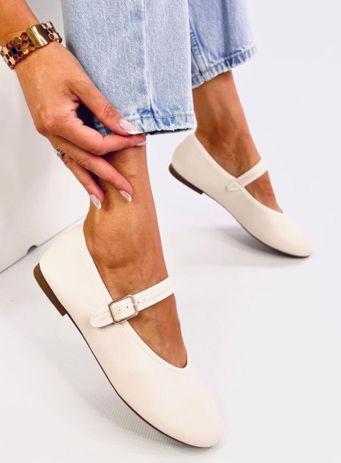 Baleriny z paseczkiem ROTARO BEIGE Baleriny z paseczkiem ROTARO BEIGE