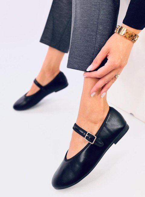 Baleriny z paseczkiem ROTARO BLACK Baleriny z paseczkiem ROTARO BLACK