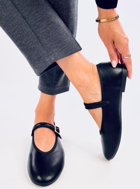Baleriny z paseczkiem ROTARO BLACK Baleriny z paseczkiem ROTARO BLACK