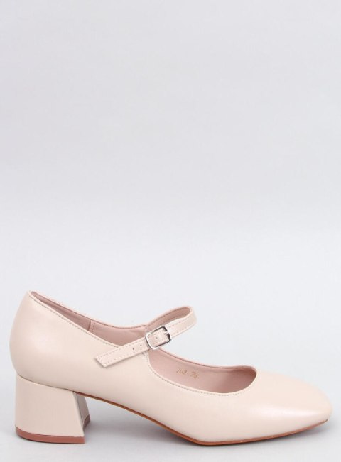 Czółenka na obcasie w stylu Mary Jane KELSEY BEIGE Czółenka na obcasie w stylu Mary Jane KELSEY BEIGE