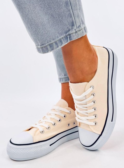 Trampki damskie klasyczne FARGIS BEIGE Trampki damskie klasyczne FARGIS BEIGE