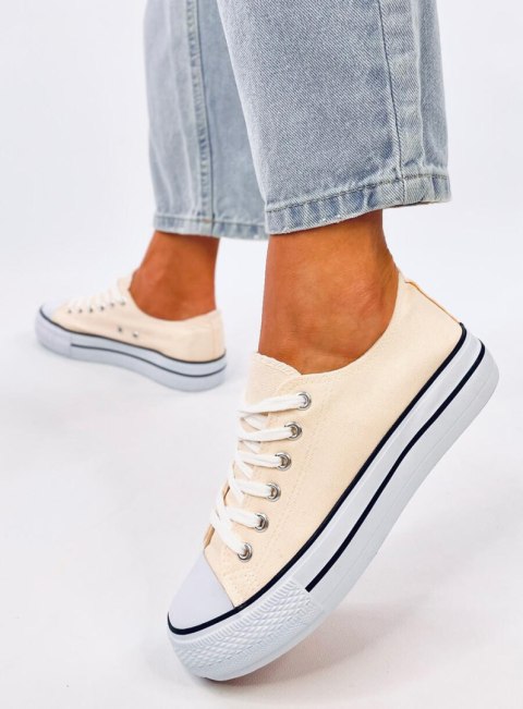 Trampki damskie klasyczne FARGIS BEIGE Trampki damskie klasyczne FARGIS BEIGE