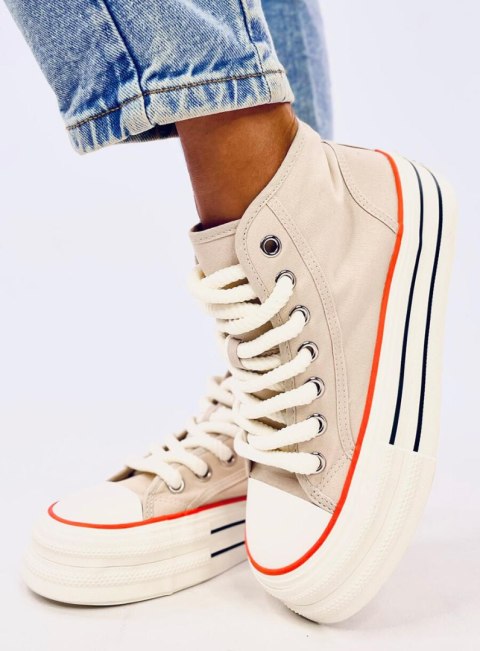 Trampki na platformie PUELL BEIGE Trampki na platformie PUELL BEIGE