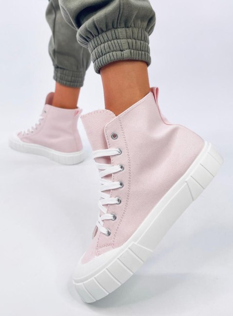 Trampki płócienne za kostkę ROGERS PINK Trampki płócienne za kostkę ROGERS PINK