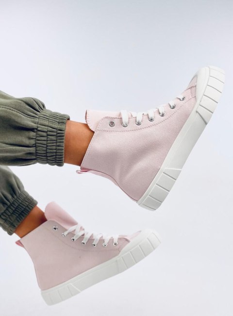 Trampki płócienne za kostkę ROGERS PINK Trampki płócienne za kostkę ROGERS PINK