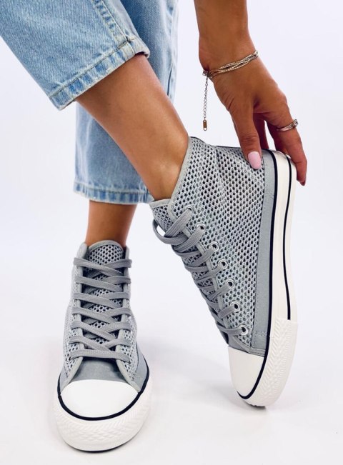 Ażurowe trampki za kostkę MOUSSE GREY Ażurowe trampki za kostkę MOUSSE GREY