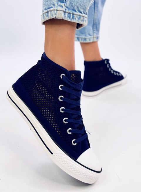 Ażurowe trampki za kostkę MOUSSE NAVY Ażurowe trampki za kostkę MOUSSE NAVY