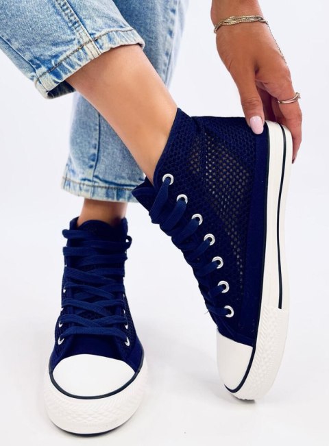 Ażurowe trampki za kostkę MOUSSE NAVY Ażurowe trampki za kostkę MOUSSE NAVY