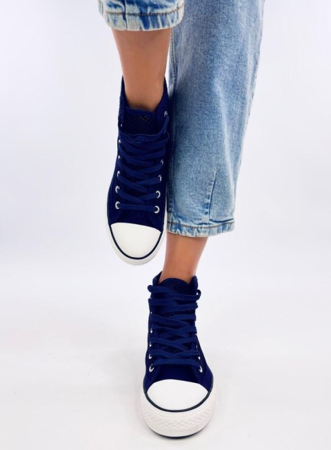 Ażurowe trampki za kostkę MOUSSE NAVY Ażurowe trampki za kostkę MOUSSE NAVY