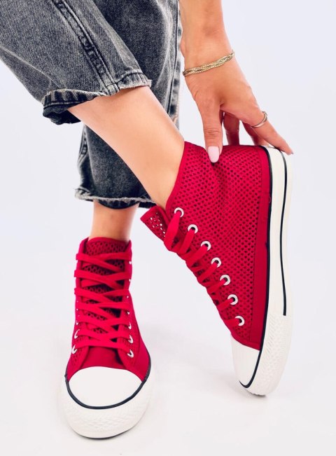 Ażurowe trampki za kostkę MOUSSE RED Ażurowe trampki za kostkę MOUSSE RED
