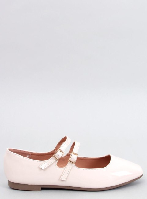 Baleriny lakierowane w stylu Mary Jane LITHS BEIGE Baleriny lakierowane w stylu Mary Jane LITHS BEIGE