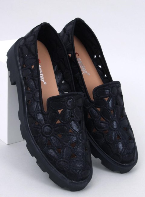 Mokasyny ażurowe REDONI BLACK Mokasyny ażurowe REDONI BLACK