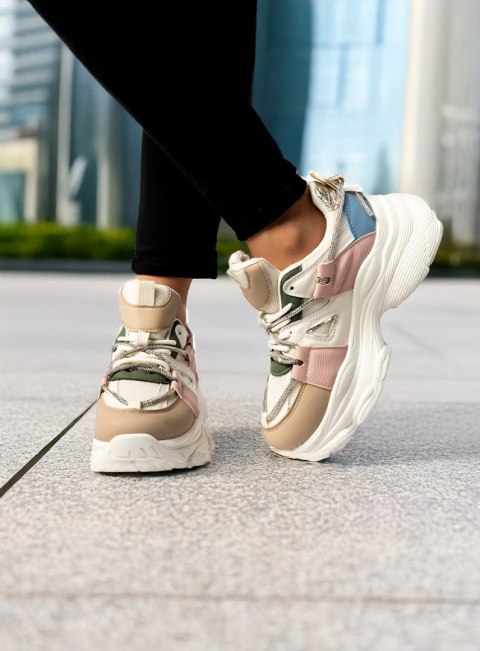 Sneakersy damskie na platformie LANCASIS MIX Sneakersy damskie na platformie LANCASIS MIX