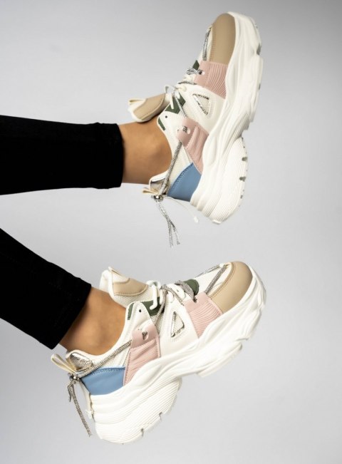 Sneakersy damskie na platformie LANCASIS MIX Sneakersy damskie na platformie LANCASIS MIX
