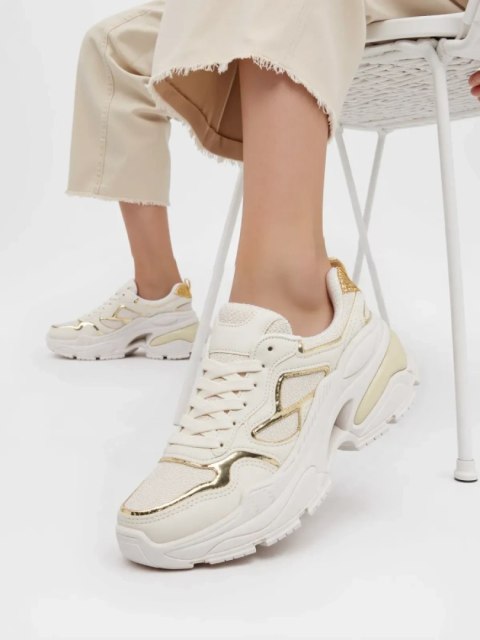 Sneakersy GLAM BEIGE Sneakersy GLAM BEIGE