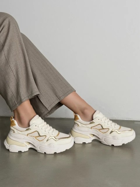 Sneakersy GLAM BEIGE Sneakersy GLAM BEIGE
