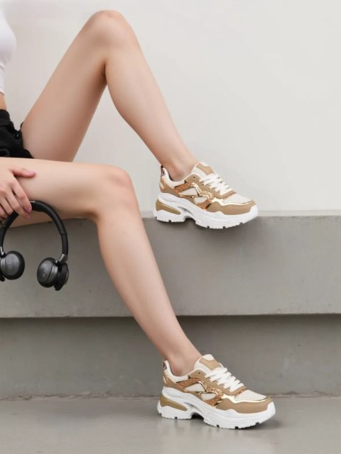 Sneakersy GLAM KHAKI Sneakersy GLAM KHAKI