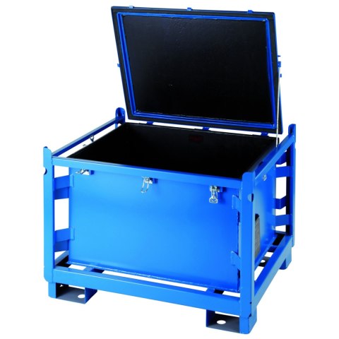 Metalowy atestowany kontener kwasoodporny skrzynia na akumulatory 120x100x91cm 500L Metalowy atestowany kontener kwasoodporny skrzynia na akumulatory 120x100x91cm 500L