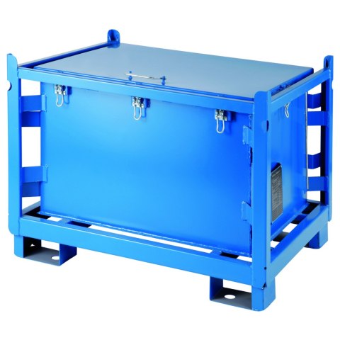 Metalowy atestowany kontener kwasoodporny skrzynia na akumulatory 120x100x91cm 500L Metalowy atestowany kontener kwasoodporny skrzynia na akumulatory 120x100x91cm 500L
