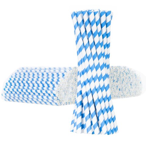 Słomki papierowe BIO ekologiczne PAPER STRAWS 6/205mm - biało-niebieskie 500szt. Słomki papierowe BIO ekologiczne PAPER STRAWS 6/205mm - biało-niebieskie 500szt.