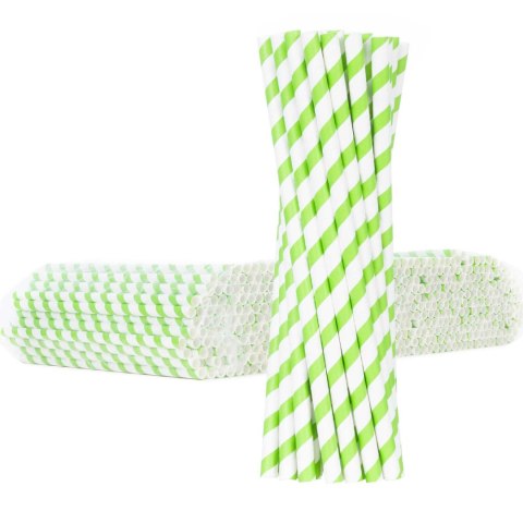 Słomki papierowe BIO ekologiczne PAPER STRAWS 6/205mm - biało-zielone 500szt. Słomki papierowe BIO ekologiczne PAPER STRAWS 6/205mm - biało-zielone 500szt.