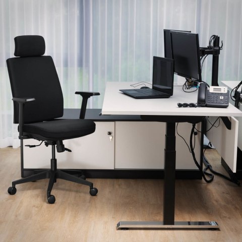 Krzesło fotel biurowy ergonomiczny obrotowy z zagłówkiem maks. 200 kg Krzesło fotel biurowy ergonomiczny obrotowy z zagłówkiem maks. 200 kg