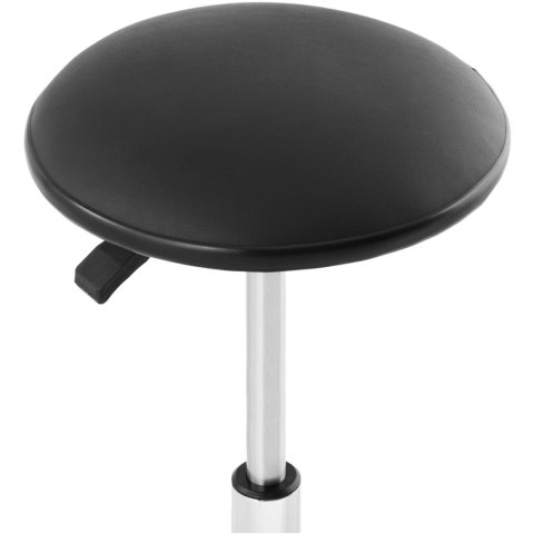 Taboret krzesło robocze warsztatowe z podnóżkiem 120 kg 530-800 mm czarne Taboret krzesło robocze warsztatowe z podnóżkiem 120 kg 530-800 mm czarne