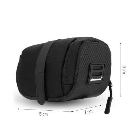 Mała torba rowerowa pod siodełko 0.6 l czarny Mała torba rowerowa pod siodełko 0.6 l czarny