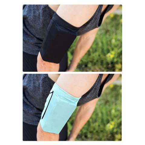 Opaska na ramię do biegania ćwiczeń fitness armband XL granatowa Opaska na ramię do biegania ćwiczeń fitness armband XL granatowa
