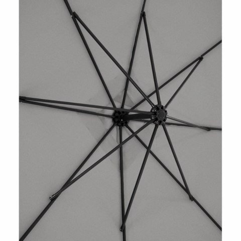Parasol ogrodowy na wysięgniku kwadratowy 250 x 250 cm ciemnoszary Parasol ogrodowy na wysięgniku kwadratowy 250 x 250 cm ciemnoszary