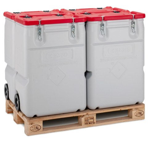 Pojemnik na odpady niebezpieczne MOBIL BOX 170L - czerwony Pojemnik na odpady niebezpieczne MOBIL BOX 170L - czerwony