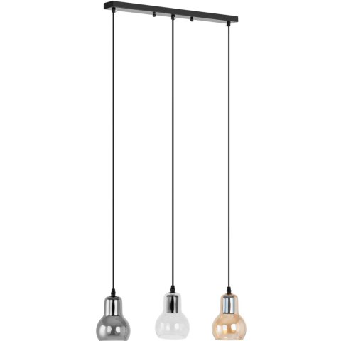 Lampa sufitowa nowoczesna 3 punktowa E27 - szklane dzwonki Lampa sufitowa nowoczesna 3 punktowa E27 - szklane dzwonki