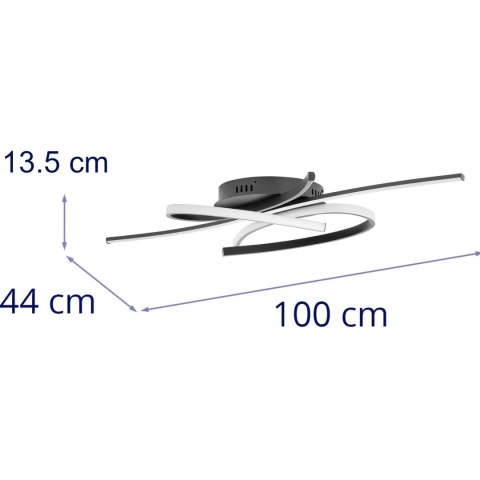 Lampa sufitowa nowoczesna LED z pilotem - przeplatające linie Lampa sufitowa nowoczesna LED z pilotem - przeplatające linie