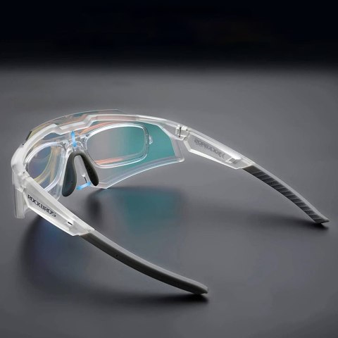 Okulary rowerowe fotochromowe z filtrami UV 400 UVA i UVB białe Okulary rowerowe fotochromowe z filtrami UV 400 UVA i UVB białe