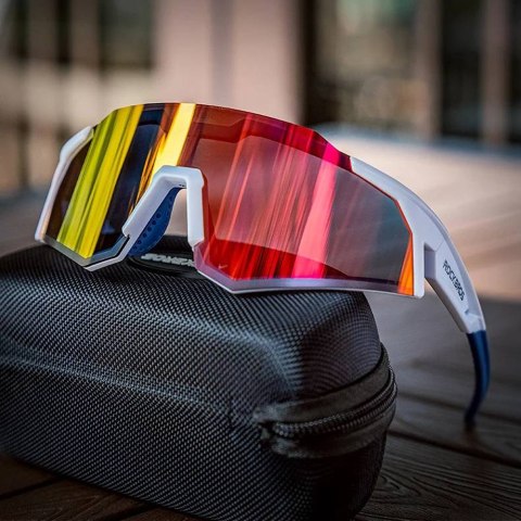 Okulary rowerowe z polaryzacją i filtrem UV 400 białe Okulary rowerowe z polaryzacją i filtrem UV 400 białe