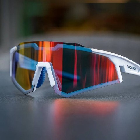 Okulary rowerowe z polaryzacją i filtrem UV 400 białe Okulary rowerowe z polaryzacją i filtrem UV 400 białe