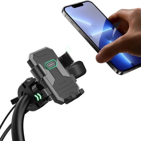 Uchwyt rowerowy motocyklowy do telefonu na kierownicę czarny Uchwyt rowerowy motocyklowy do telefonu na kierownicę czarny