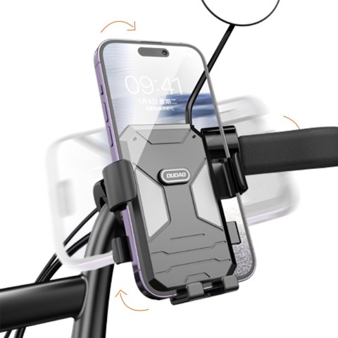Uchwyt rowerowy motocyklowy do telefonu na kierownicę czarny Uchwyt rowerowy motocyklowy do telefonu na kierownicę czarny