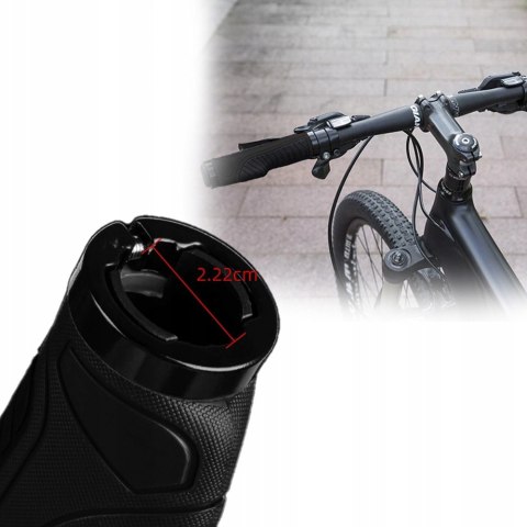 Gripy chwyty rowerowe ergonomiczne śr. 22mm czarne Gripy chwyty rowerowe ergonomiczne śr. 22mm czarne