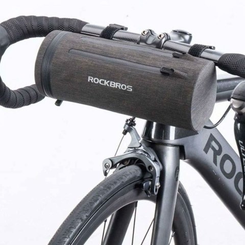 Praktyczna torba rowerowa wodoodporna mocowana na kierownicę czarna Praktyczna torba rowerowa wodoodporna mocowana na kierownicę czarna